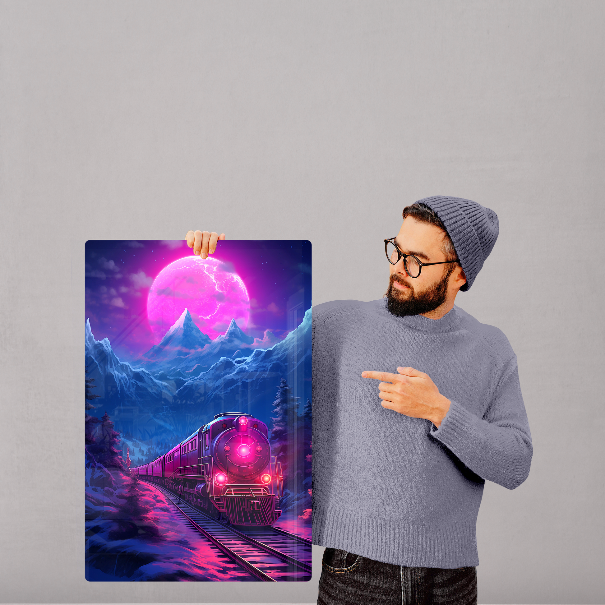 Lunar Express (Acrylic)Make a design statement with Lunar Express acrylic prints from RimaGallery. The sleek 1⁄4" acrylic material creates a glass-like illusion for your wall art. Printed RimaGallery