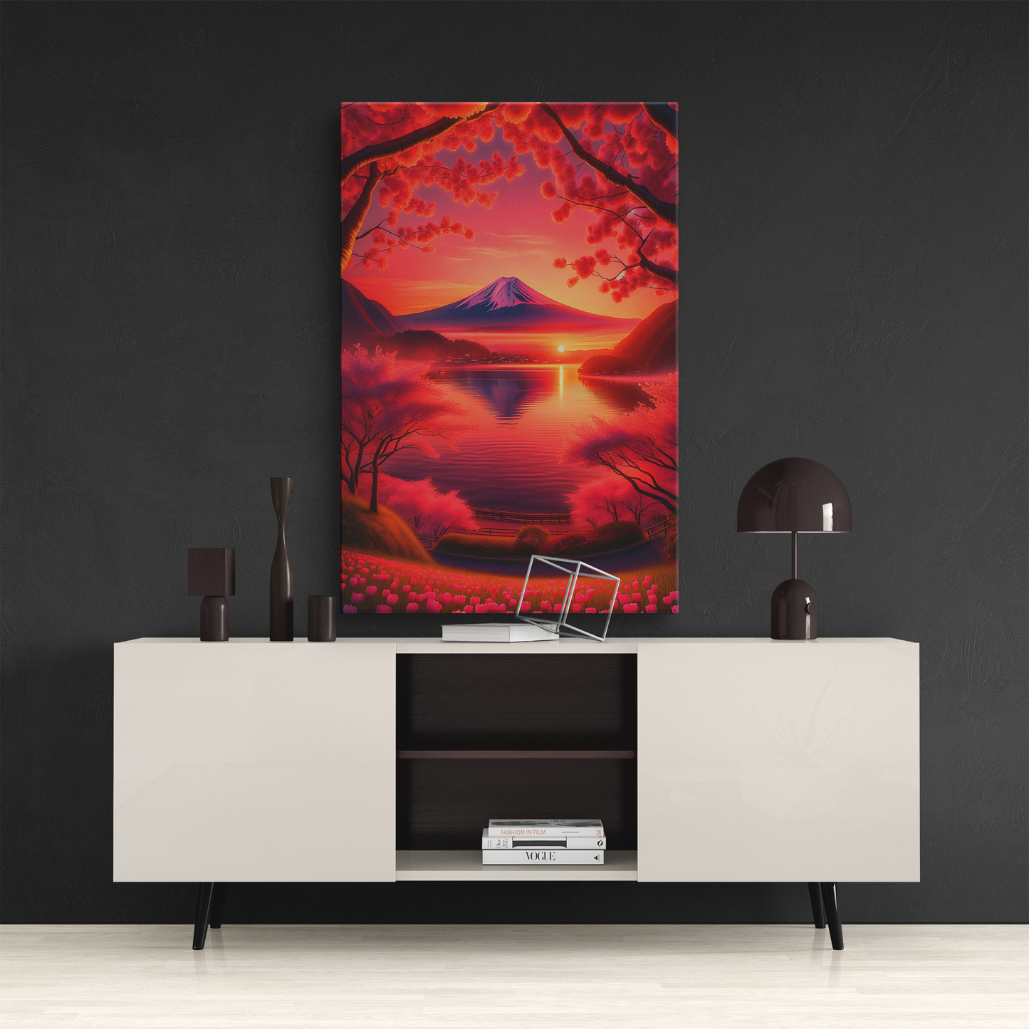 Crimson Fuji Dawn (Canvas)Crimson Fuji Dawn (Canvas  Matte finish, stretched, with a depth of 1.25 inches)
RimaGallery canvases - ethically produced art to elevate your space. Sustainably souRimaGallery