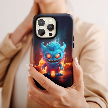 Fiery Monster (iPhone MagSafe Case)Revolutionize your iPhone's look and feel with RIMA Tough Phone Case – ultimate protection meets elegant style for iPhone 11-15. Grab yours now! 🛡️📱RimaGallery