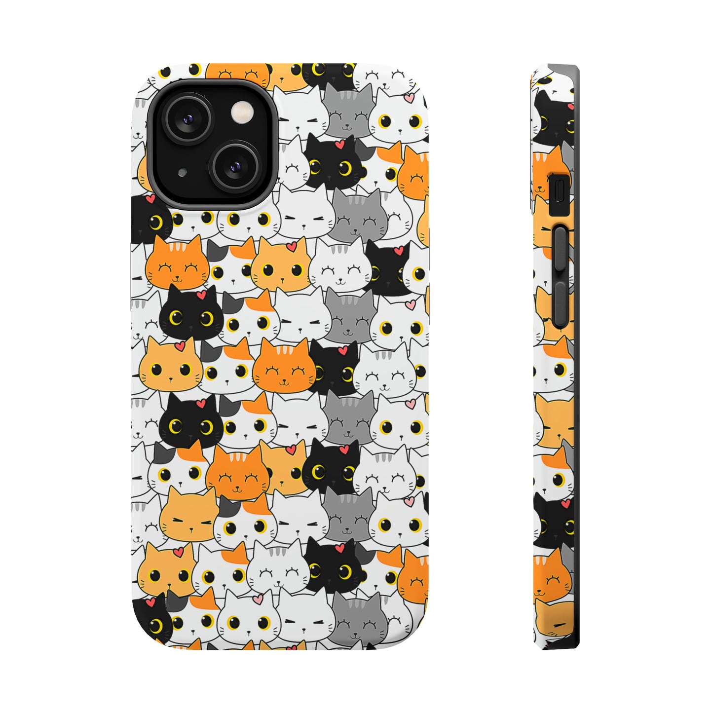 Kitten Kaleidoscope (iPhone MagSafe Case)Elevate your iPhone's style with Cute pattern of varied cartoon cats MagSafe Case, offering robust protection, MagSafe compatibility, and a choice of matte or glossyRimaGallery