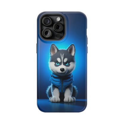 Blue Husky Charm (iPhone MagSafe Case)Blue Husky Charm MagSafe Durable Case: Style Meets Protection 📱✨
Upgrade your device with Rima Gallery's Blue Husky Charm MagSafe Durable Case. This case isn’t justRimaGallery