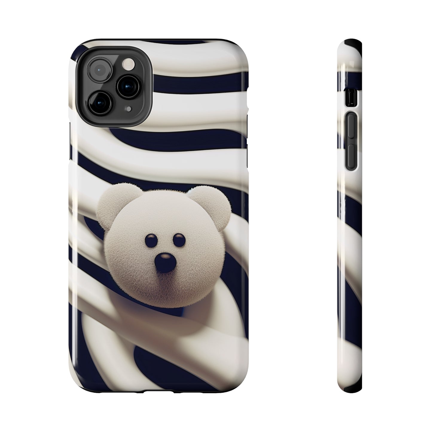 Zebra Print Teddy Bear (iPhone Case 11-15)Zebra Print Teddy Bear Phone Case for iPhone 11-15: Combining Glossy Elegance with Shockproof Functionality
Dive into the Exotic World of Zebra Patterns:
Get mesmeriRimaGallery
