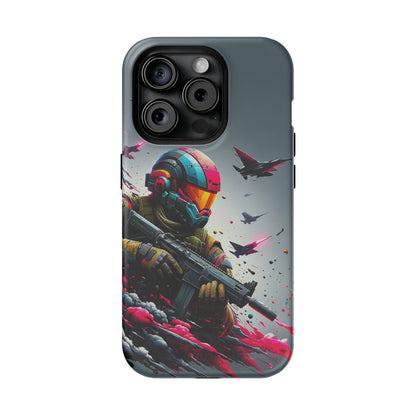 Spectrum Soldier (iPhone MagSafe Case)Spectrum Soldier MagSafe Durable Case: Style Meets Protection 📱✨
Upgrade your device with Rima Gallery's Spectrum Soldier MagSafe Durable Case. This case isn’t justRimaGallery