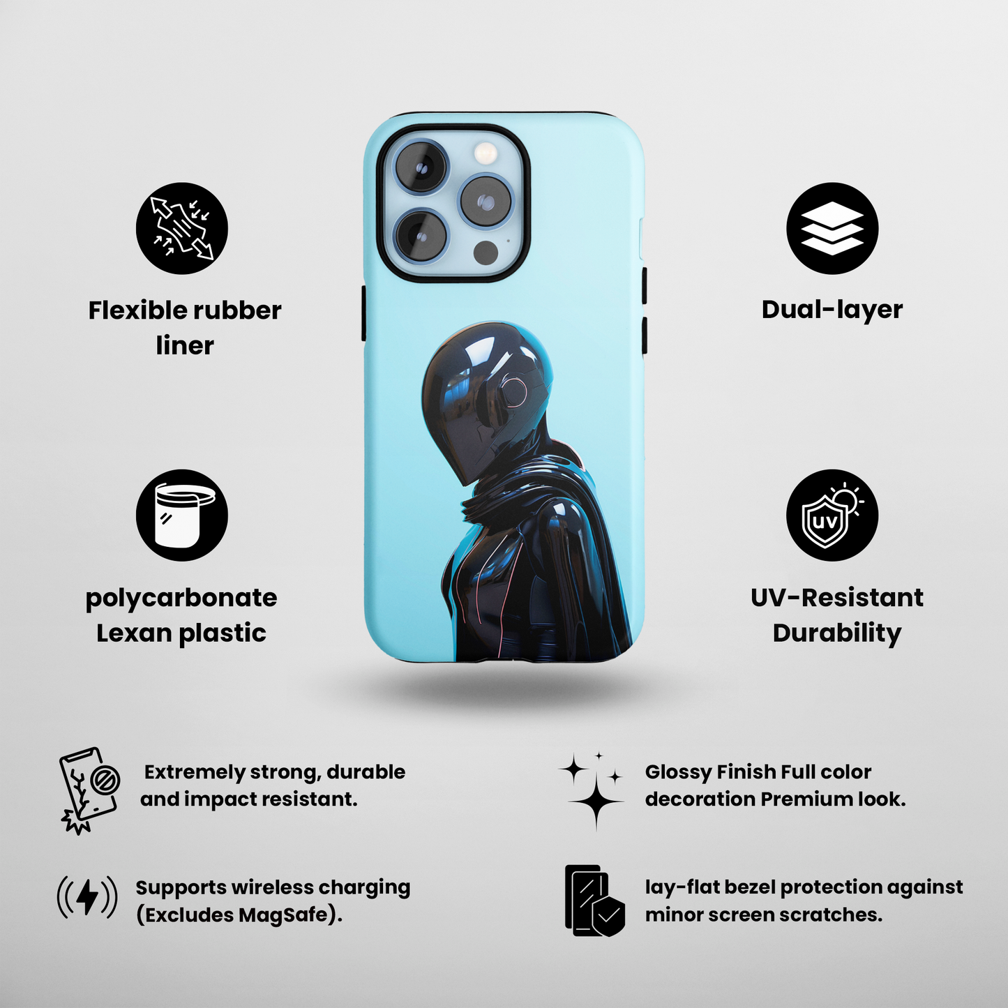 Sleek Cyborg (iPhone Case 11-15)Upgrade to RIMA: The Ultimate Eco-Friendly Case for iPhone 11-15. Combining style with sustainability, our cases feature chic, minimalist designs and top-tier protecRimaGallery