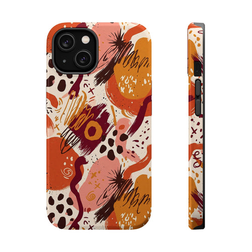 Abstract Autumn Doodle Magnetic Impact-Resistant Phone Case