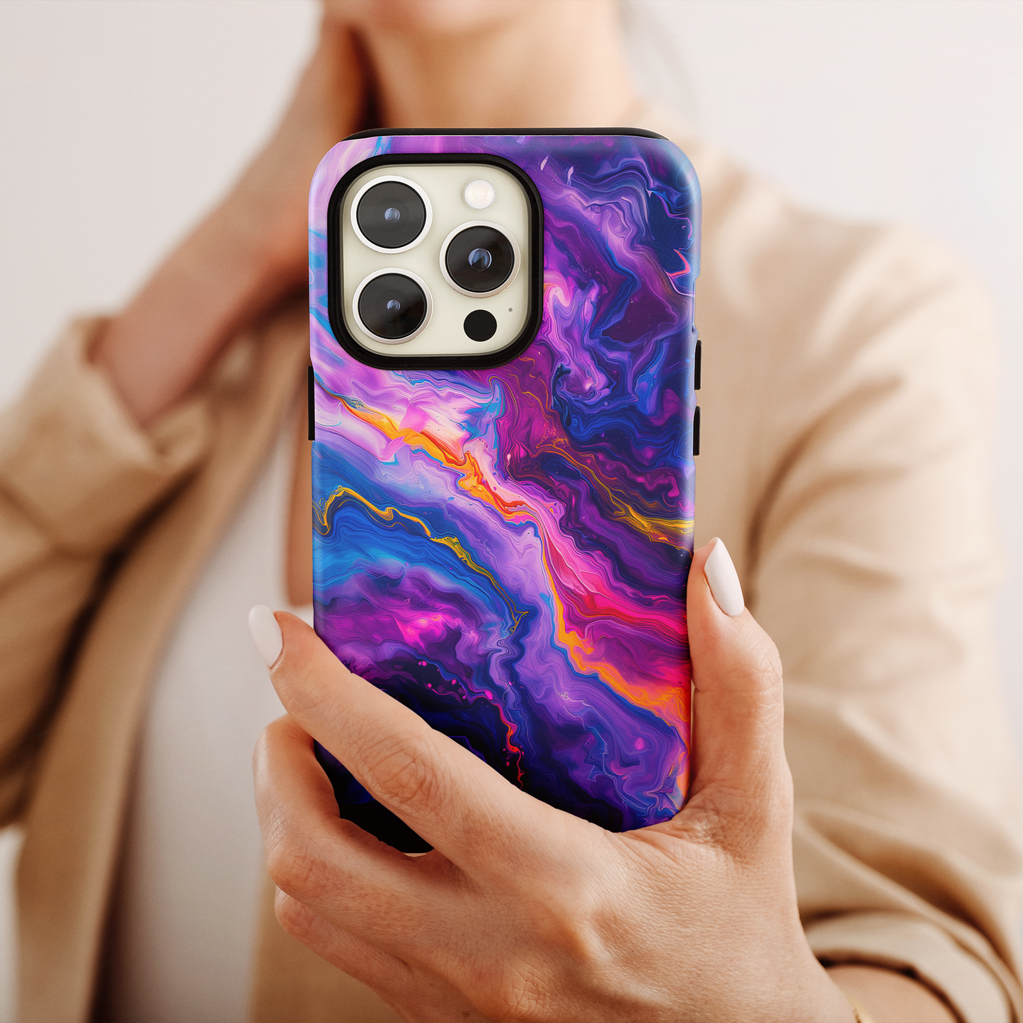 Psychedelic Flow (iPhone MagSafe Case)Rima Gallery presents the exclusive Psychedelic Flow MagSafe Durable Case For iphone 13, 14, 15, Pro, Max. Experience advanced protection, MagSafe functionality, andRimaGallery