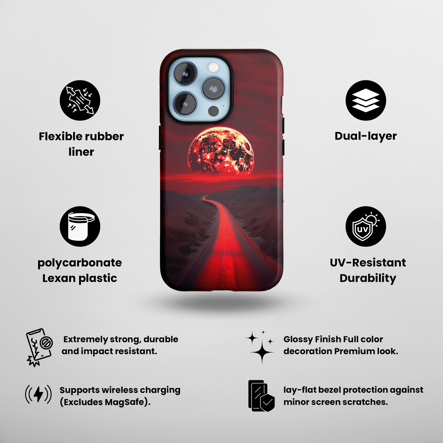 Crimson Eclipse (iPhone Case 11-16)