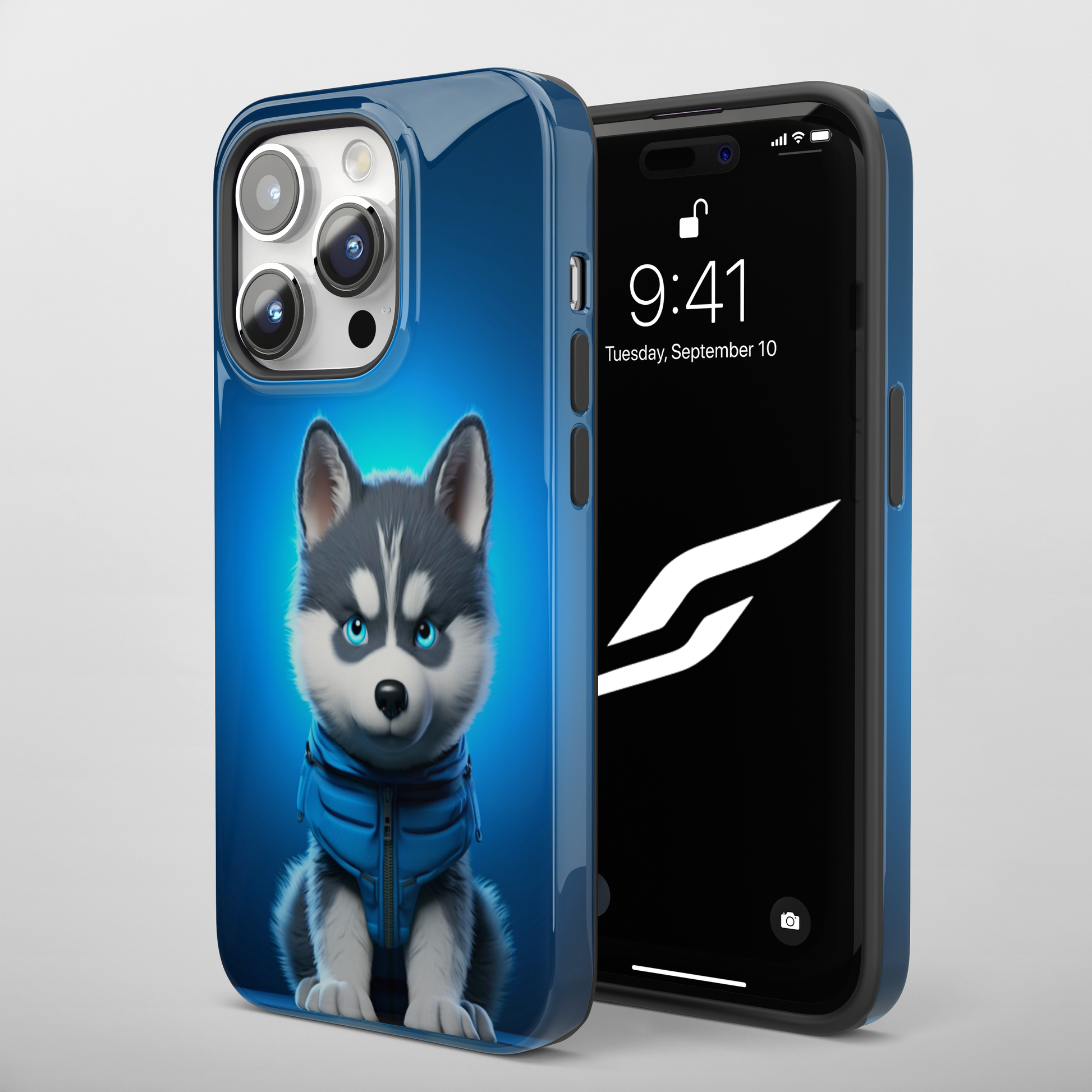 Blue Husky Charm (iPhone MagSafe Case)Blue Husky Charm MagSafe Durable Case: Style Meets Protection 📱✨
Upgrade your device with Rima Gallery's Blue Husky Charm MagSafe Durable Case. This case isn’t justRimaGallery