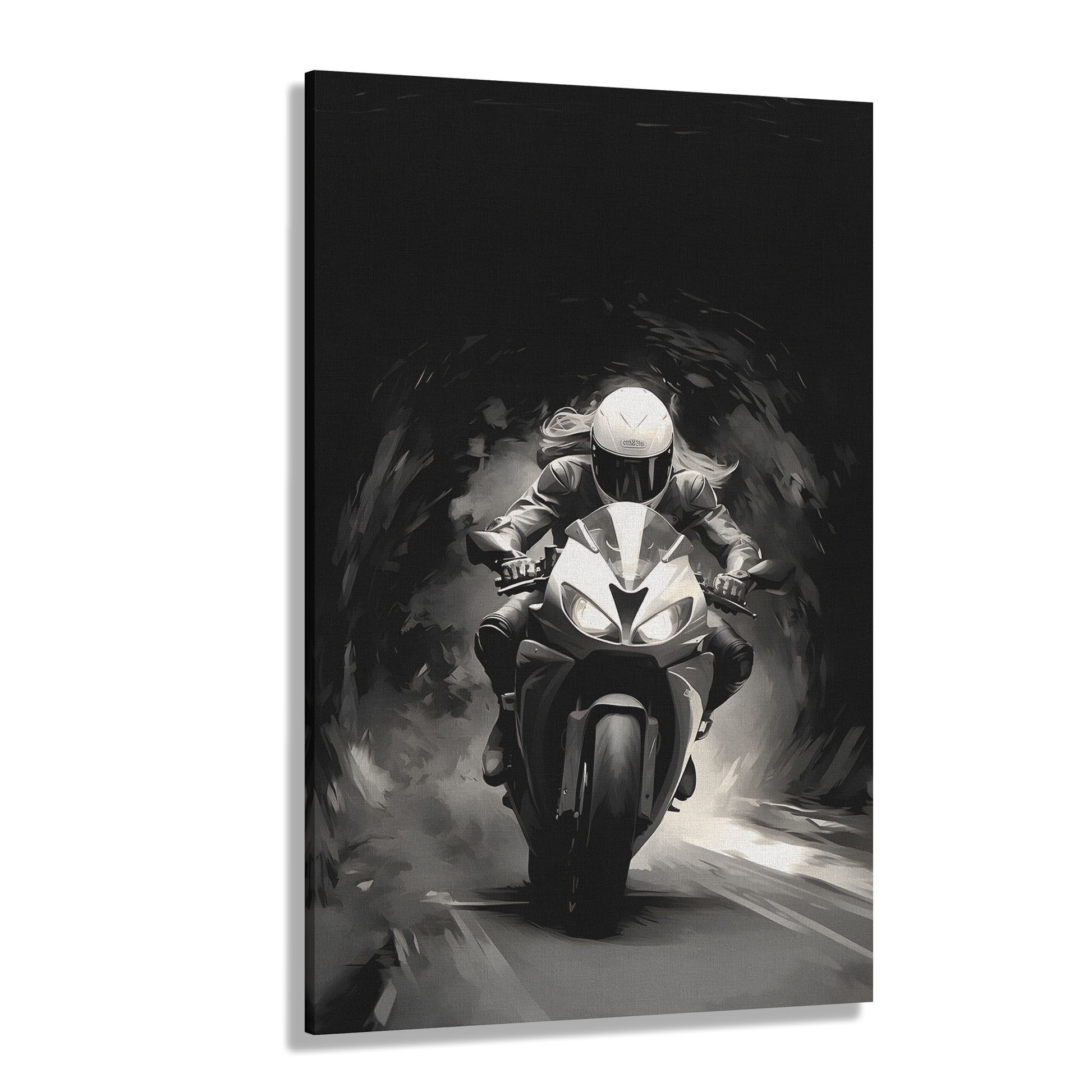 Female Night Biking (Canvas)Female Night Biking (Canvas  Matte finish, stretched, with a depth of 1.25 inches)
Struggling with low-quality canvases? Switch to RimaGallery! Our canvases are moreRimaGallery
