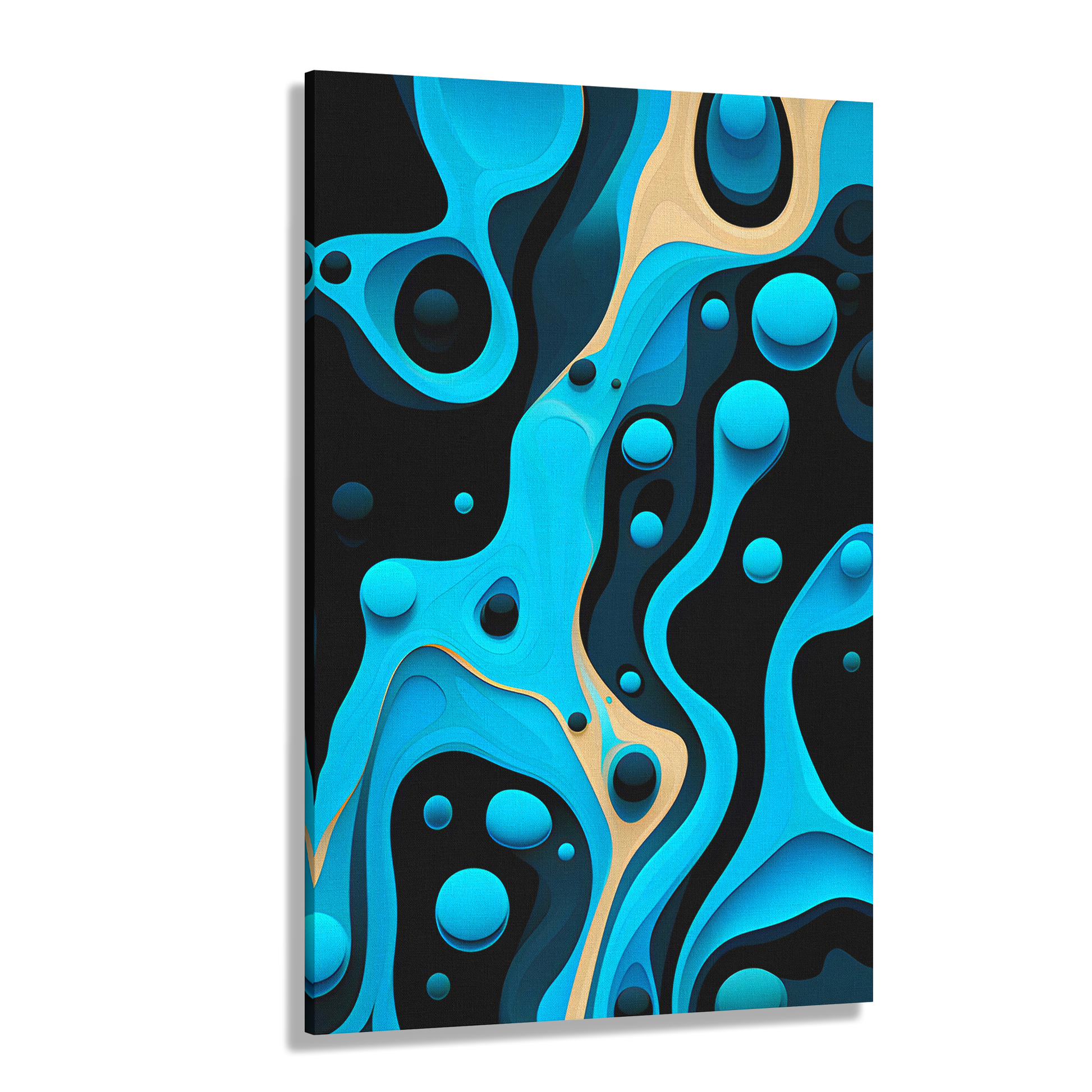 Flowing Shapes Harmony (Canvas)Flowing Shapes Harmony (Canvas  Matte finish, stretched, with a depth of 1.25 inches)
Struggling with low-quality canvases? Switch to RimaGallery! Our canvases are mRimaGallery