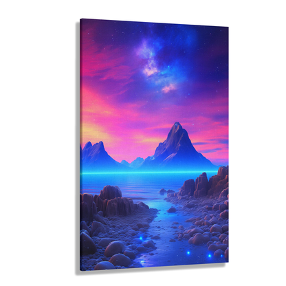 Galactic Lullaby (Canvas)Galactic Lullaby  (Canvas  Matte finish, stretched, with a depth of 1.25 inches) Elevate your décor with RimaGallery’s responsibly made art canvases. Our eco-friendlRimaGallery