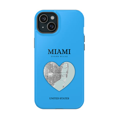 Miami Heartbeat - Sky Blue (iPhone MagSafe Case)Elevate your iPhone's style with the Miami Heartbeat Sky Blue MagSafe Case, offering robust protection, MagSafe compatibility, and a choice of matte or glossy finishRimaGallery