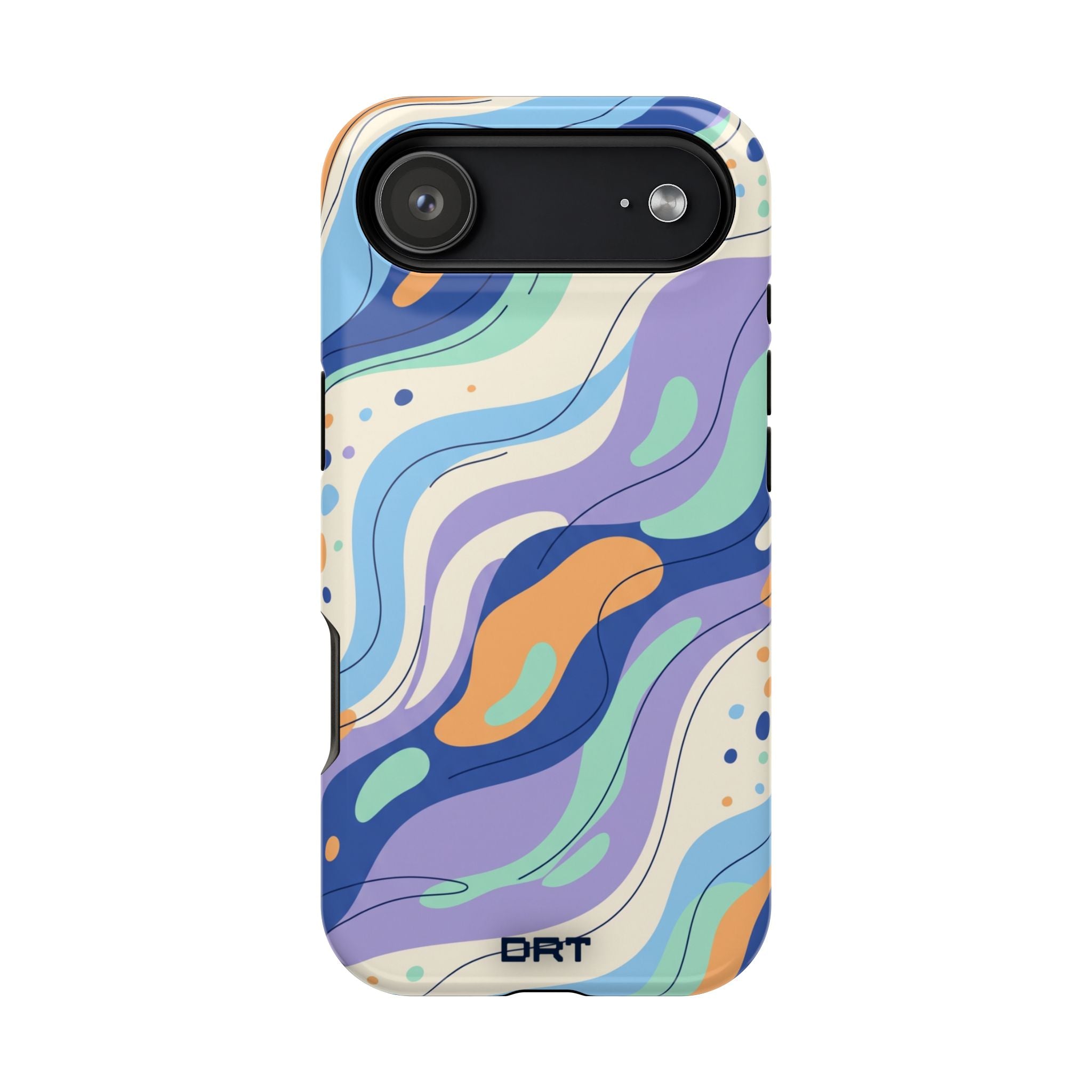 Abstract Swirl Magnetic Impact-Resistant Phone Case — Colorful Fluid Art