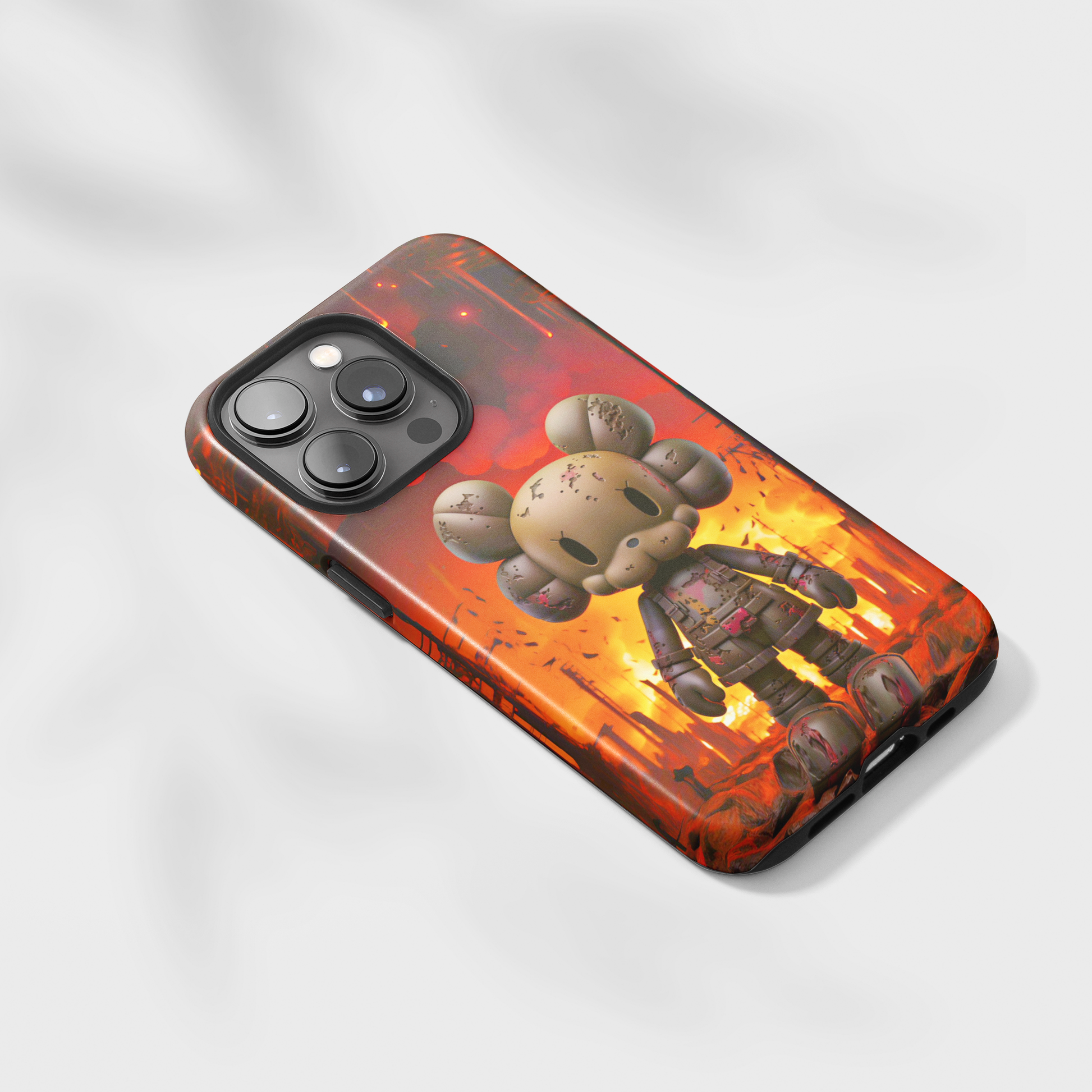 Zombie Bear (iPhone Case 11-15)Zombie Bear (iPhone Case 11-15) Customize Your World with Unique Art! 🎨 This delightful "Zombie Bear &amp; Doll Adventures: Black Edition" image isn't limited to juRimaGallery