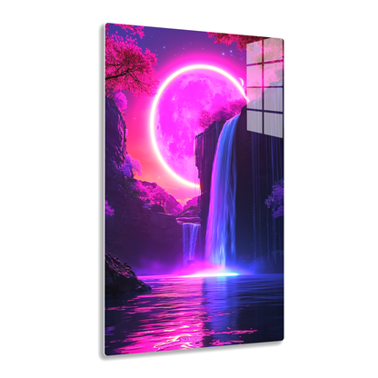 Magenta Moonfall (Acrylic)Make a statement with Magenta Moonfall acrylic prints. The 1⁄4" acrylic panel exudes the illusion of a smooth glass surface for vibrant artwork. Pre-installed hanginRimaGallery