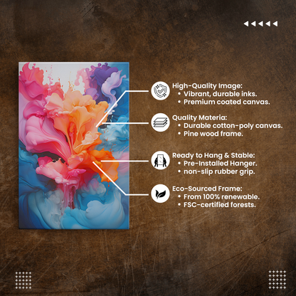 Liquid Dreamscape (Canvas)Liquid Dreamscape (Canvas  Matte finish, stretched, with a depth of 1.25 inches) Elevate your décor with RimaGallery’s responsibly made art canvases. Our eco-friendlRimaGallery