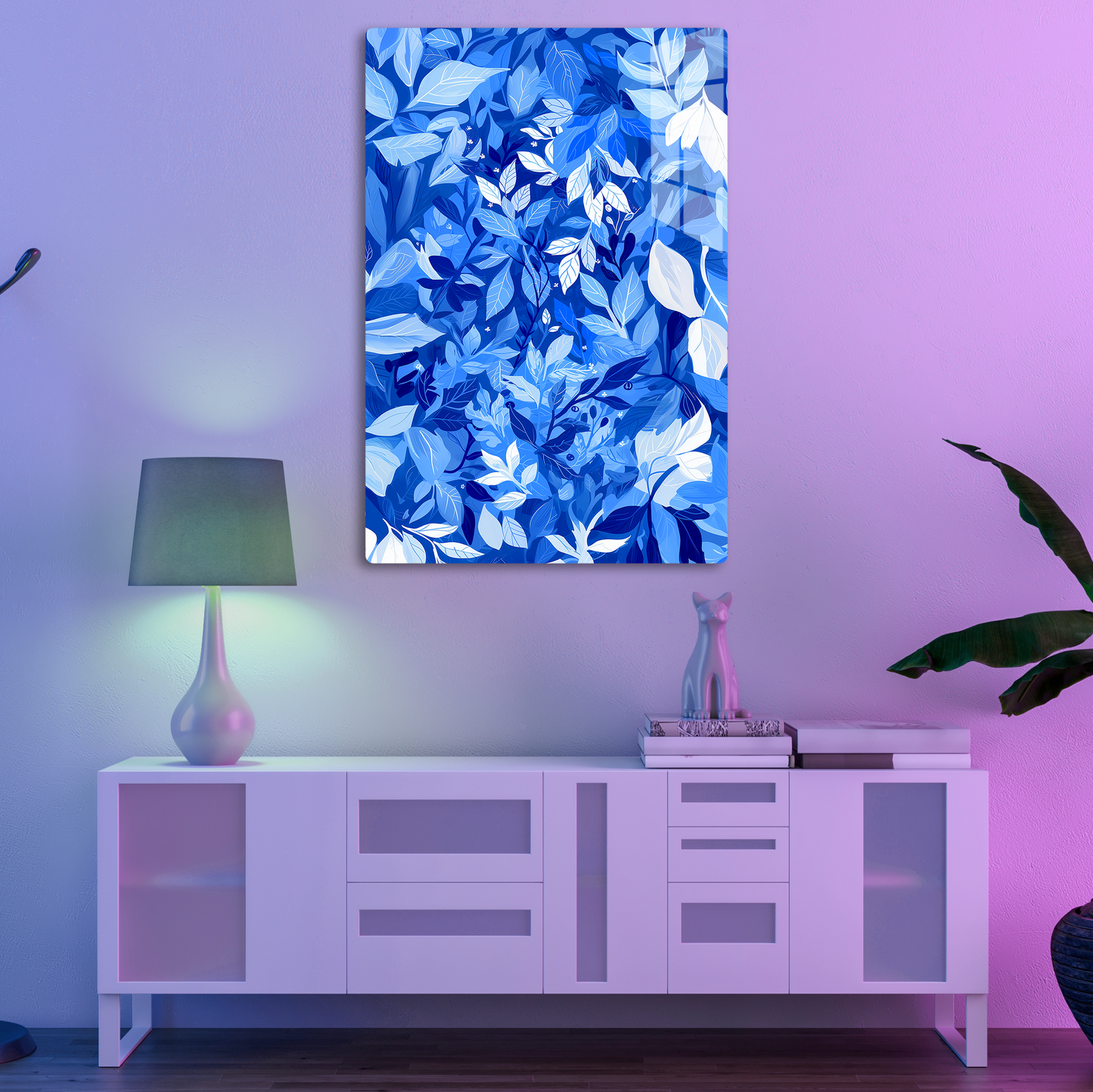 Azure Foliage (Acrylic)Make a statement with Azure Foliage acrylic prints. The 1⁄4" acrylic panel exudes the illusion of a smooth glass surface for vibrant artwork. Pre-installed hanging hRimaGallery