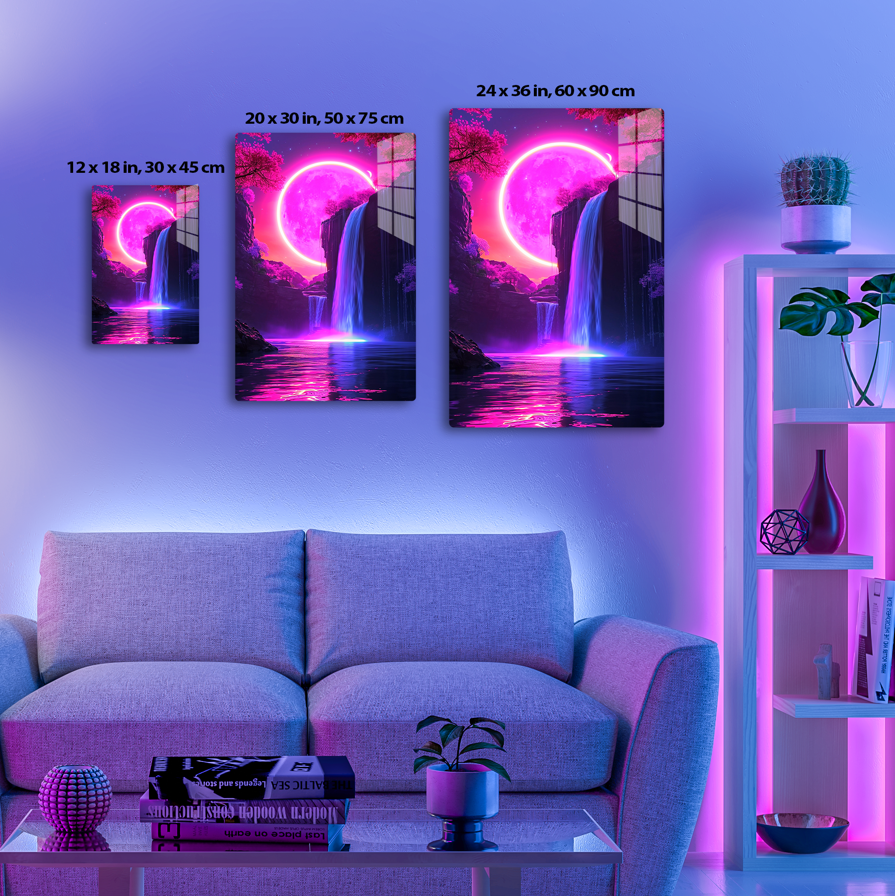 Magenta Moonfall (Acrylic)Make a statement with Magenta Moonfall acrylic prints. The 1⁄4" acrylic panel exudes the illusion of a smooth glass surface for vibrant artwork. Pre-installed hanginRimaGallery