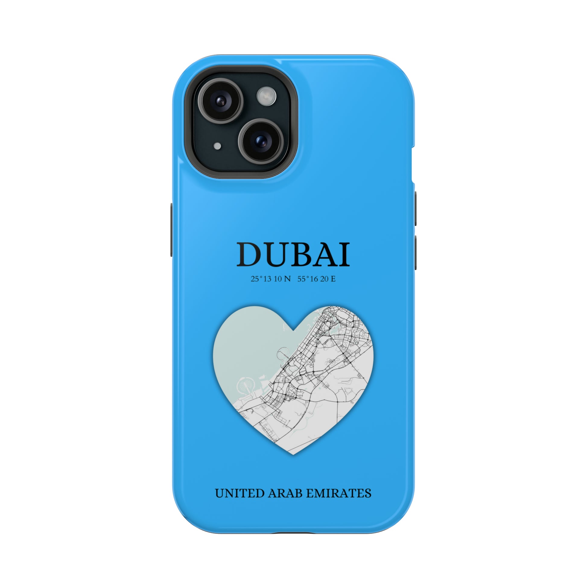 Dubai Heartbeat - Sky Blue (iPhone MagSafe Case)Elevate your iPhone's style with the Dubai Heartbeat White MagSafe Case, offering robust protection, MagSafe compatibility, and a choice of matte or glossy finish. PRimaGallery