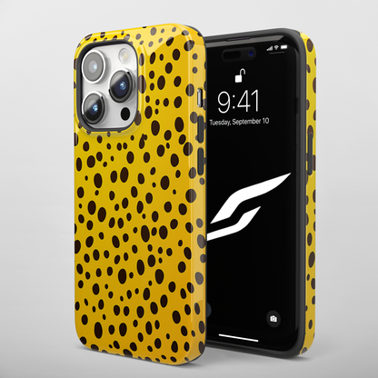 Dotted Delight - Yellow (iPhone Case 11-15)Elevate your iPhone's style with Rima's Dotted Delight case. Sleek, durable protection for models 11-15. Free US shipping.RimaGallery