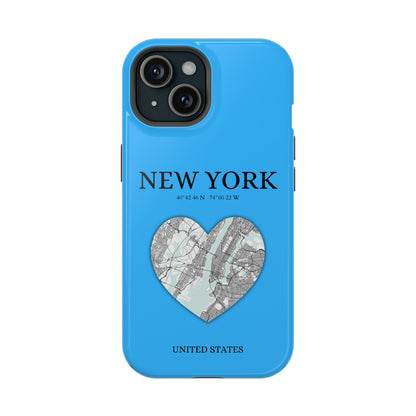 Add a touch of New York to your iPhone with the Sky Blue Heartbeat MagSafe Case, offering durable protection, seamless MagSafe compatibility, and a choice between ma-York Heartbeat - Sky Blue (iPhone MagSafe Case)