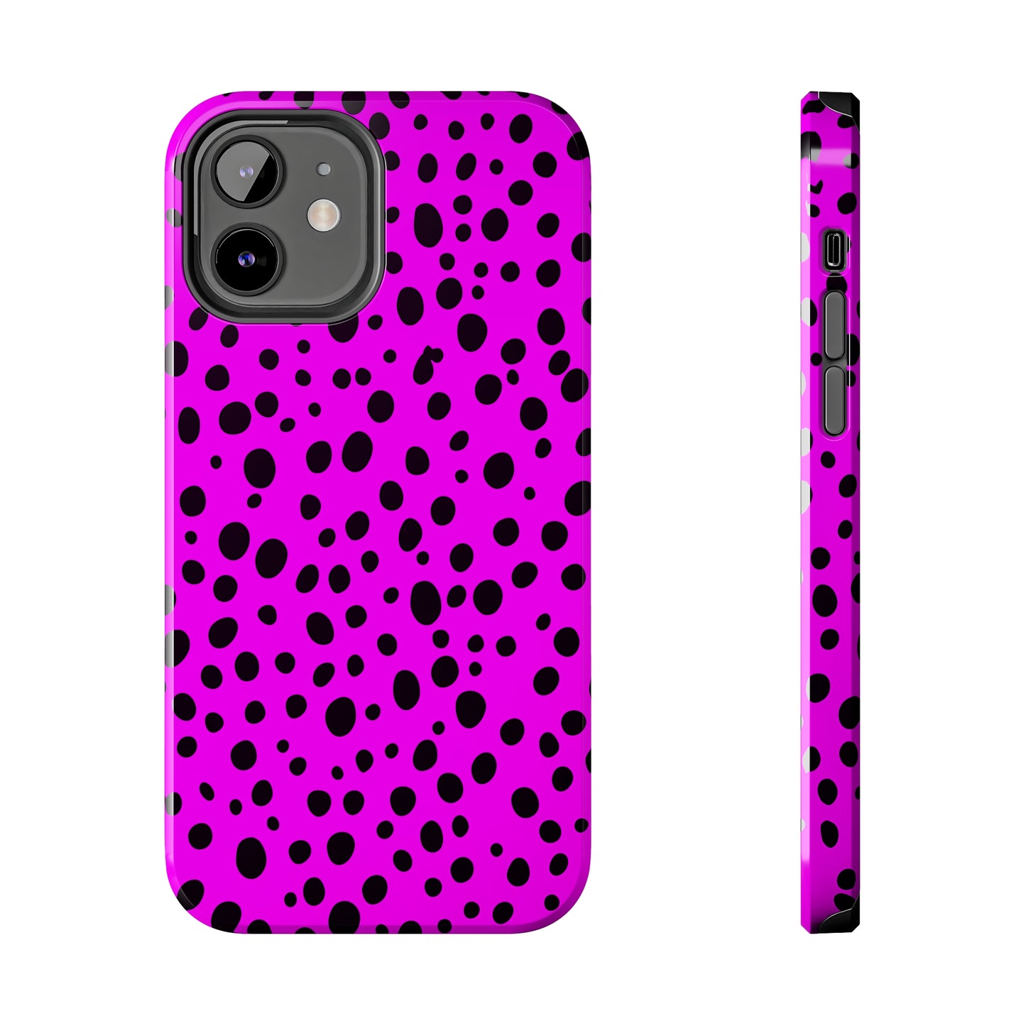 Dotted Delight - Purple (iPhone Case 11-15)Elevate your iPhone's style with a Purple surface with scattered dark dots and a tough case. Sleek, durable protection for models 11-15. Free US shipping.RimaGallery