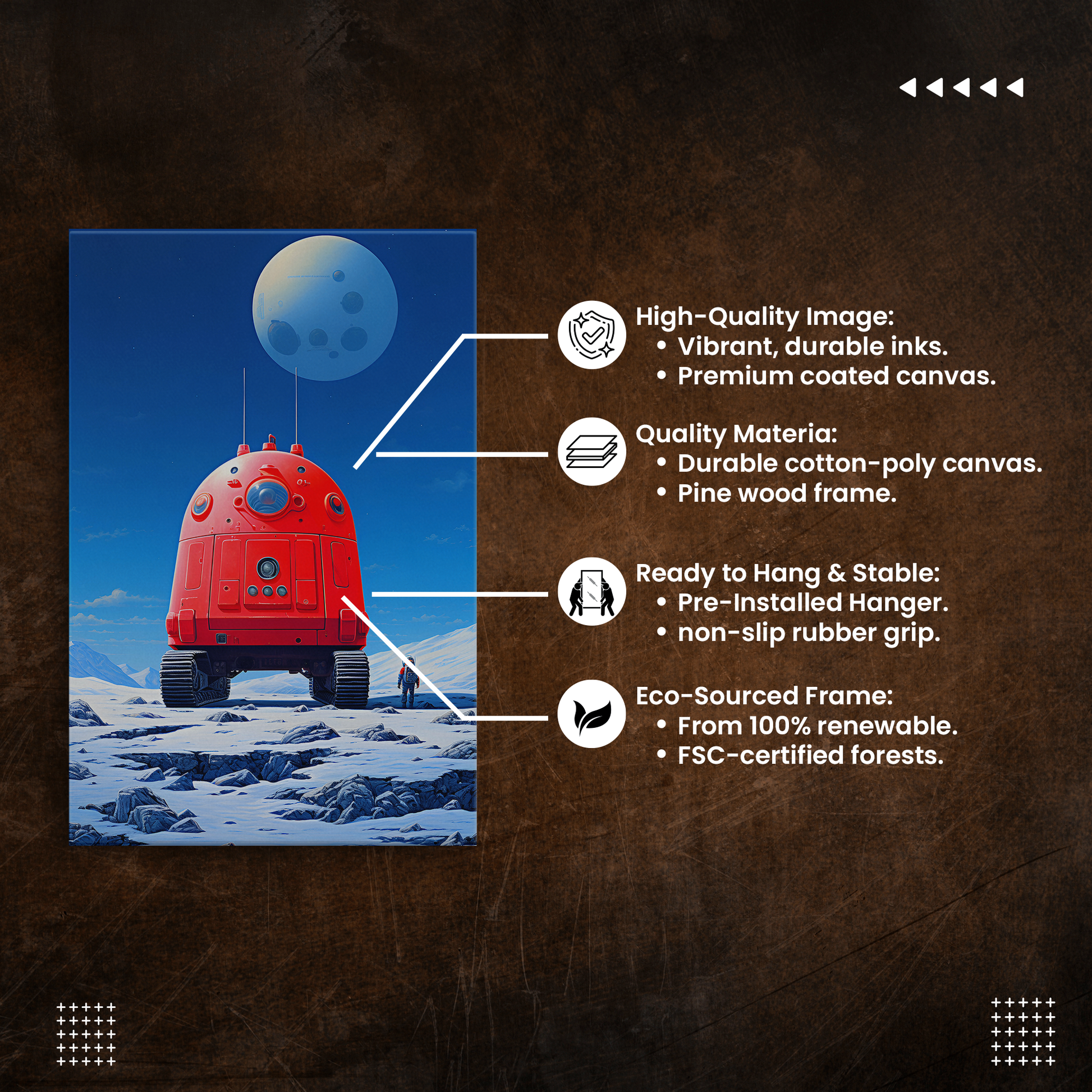 Galactic Outpost (Canvas)Galactic Outpost (Canvas  Matte finish, stretched, with a depth of 1.25 inches)
Struggling with low-quality canvases? Switch to RimaGallery! Our canvases are more thRimaGallery