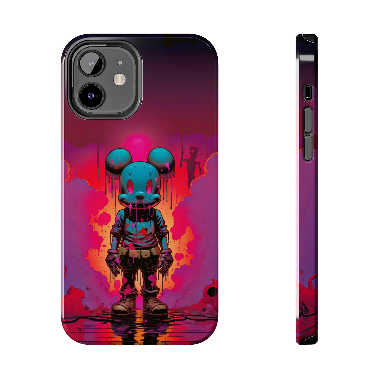 Sunset Whiskers Mousey Adventure (iPhone Case 11-15)Cuteness Overload at Twilight 🌅🐭: Add a sprinkle of whimsy to your day with our "Sunset Whiskers" phone case! An endearing mouse cartoon character, painted with thRimaGallery