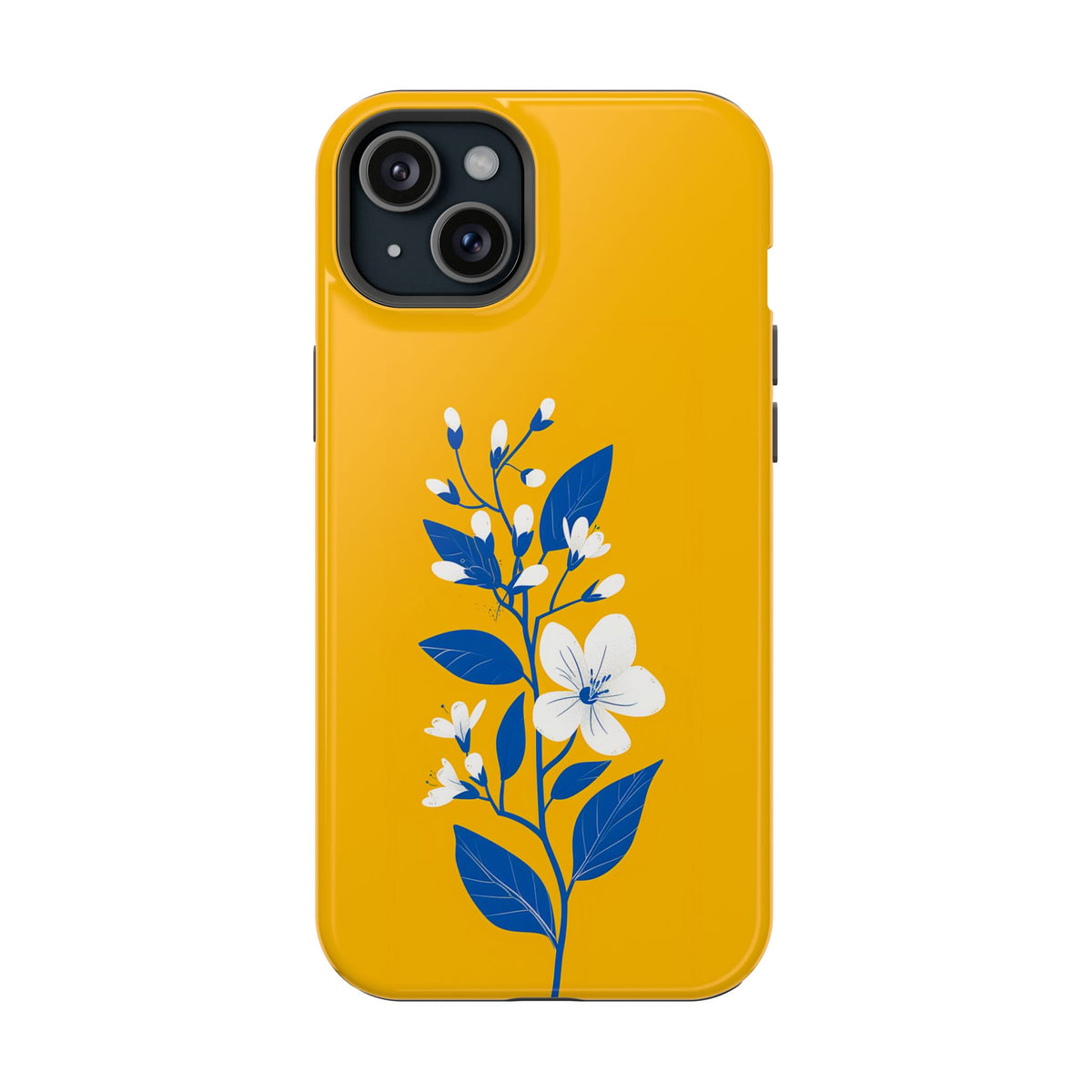 Blue Blossom Tough MagSafe Case for iPhone 13–17