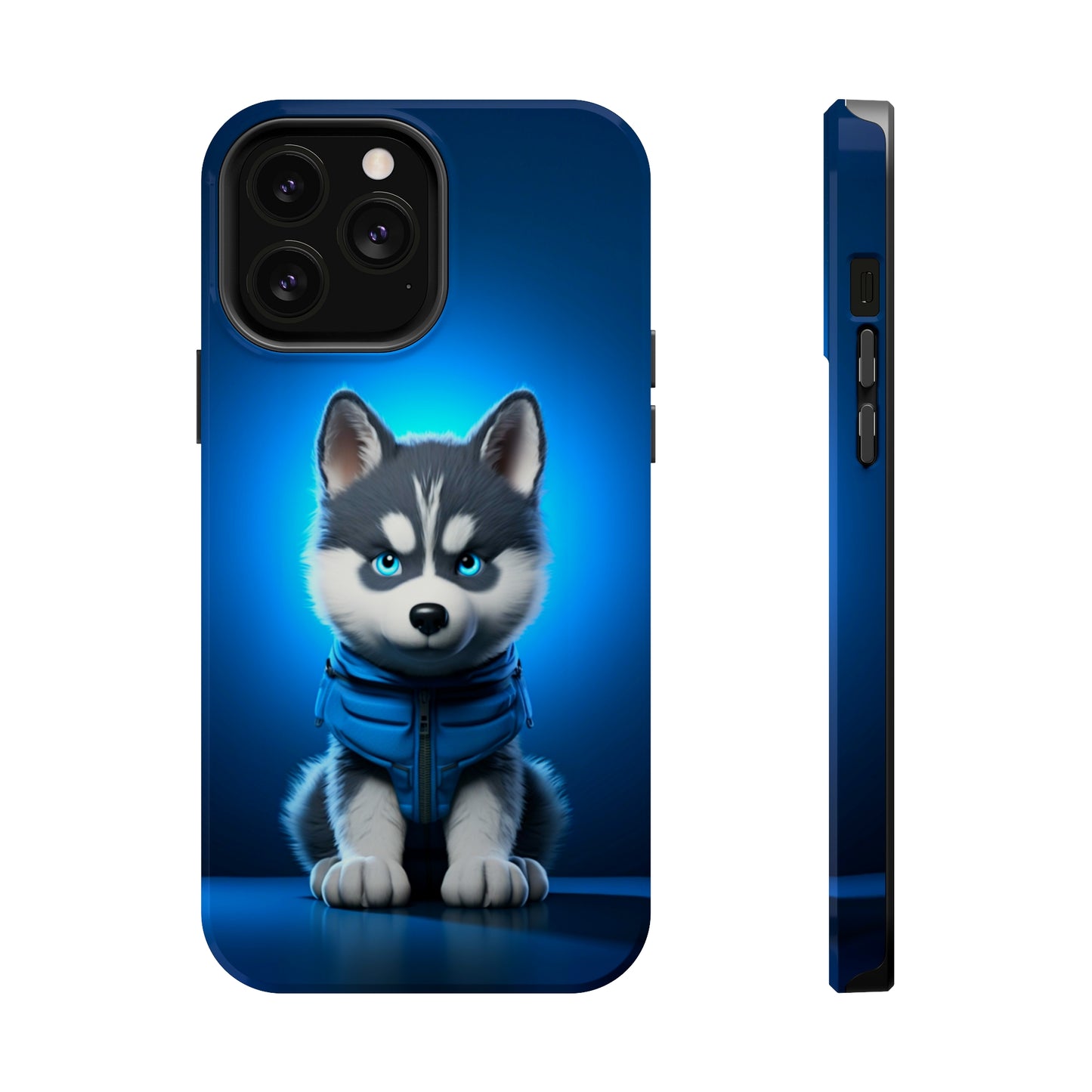 Blue Husky Charm (iPhone MagSafe Case)Blue Husky Charm MagSafe Durable Case: Style Meets Protection 📱✨
Upgrade your device with Rima Gallery's Blue Husky Charm MagSafe Durable Case. This case isn’t justRimaGallery