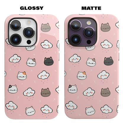 Purrfect Skies (iPhone Case 11-15)Shop RIMA Tough Phone Case for iPhone 11-15: Ultimate protection with double-layer defense, glossy finish, and wireless charging compatibility. Urban and weather-resRimaGallery