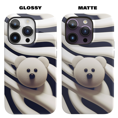 Zebra Print Teddy Bear (iPhone MagSafe Case)Zebra Print Teddy Bear MagSafe Durable Case: Style Meets Protection 📱✨
Upgrade your device with Rima Gallery's Zebra Print Teddy Bear MagSafe Durable Case. This casRimaGallery