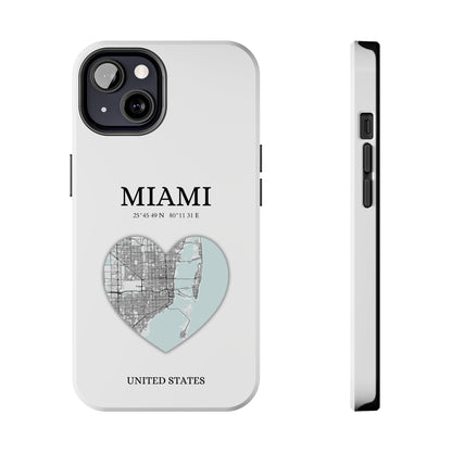 Miami Heartbeat - White (iPhone Case 11-15)Elevate your iPhone's style with Rima's Miami Heartbeat case. Sleek, durable protection for models 11-15. Free US shipping.RimaGallery