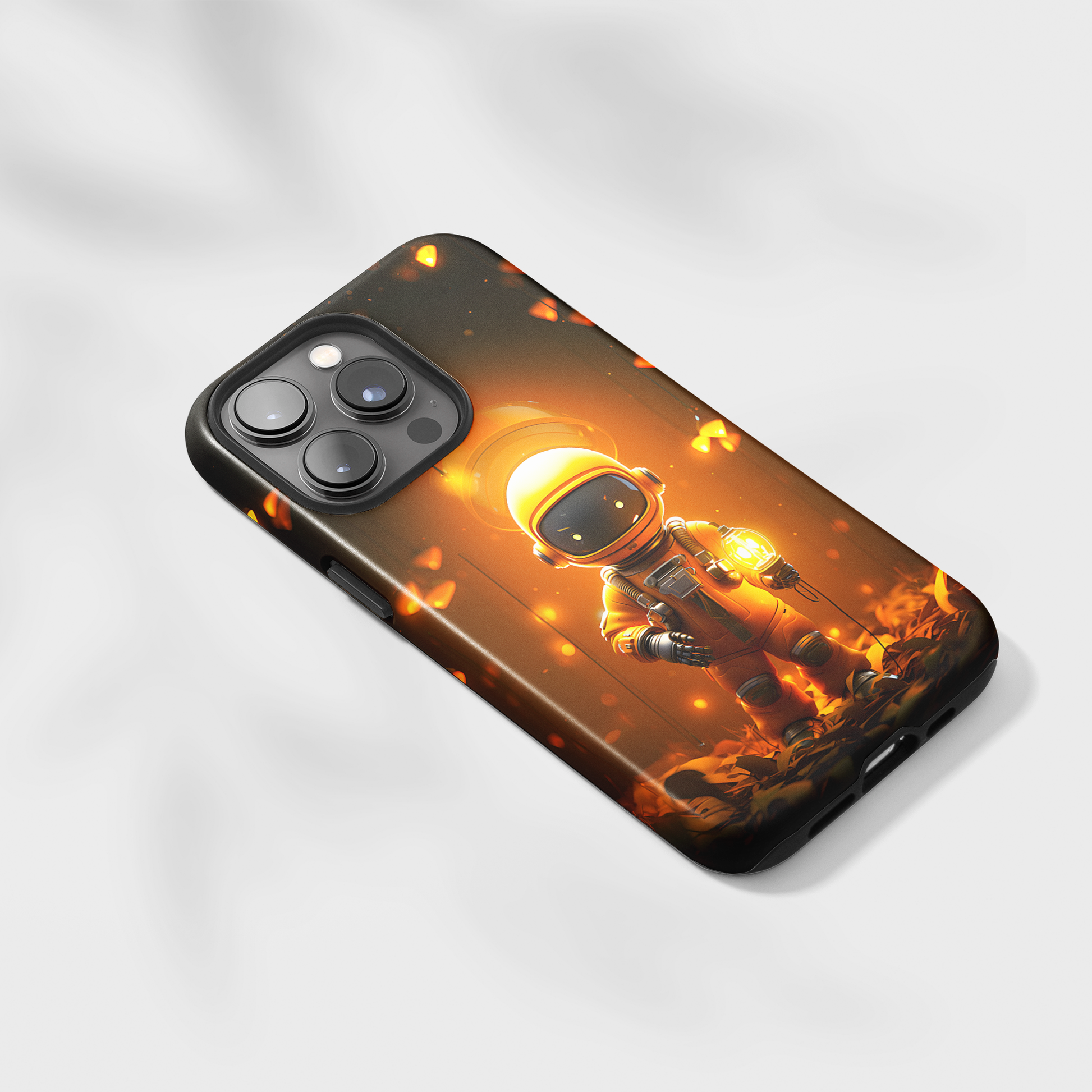 Yellow Astronaut Robot (iPhone Case 11-15)Discover the perfect balance of style and safety with RIMA's Tough Phone Case for iPhone 11, 12, 13, 14, 15 . Enjoy enhanced protection with a stylish glossy finish.RimaGallery
