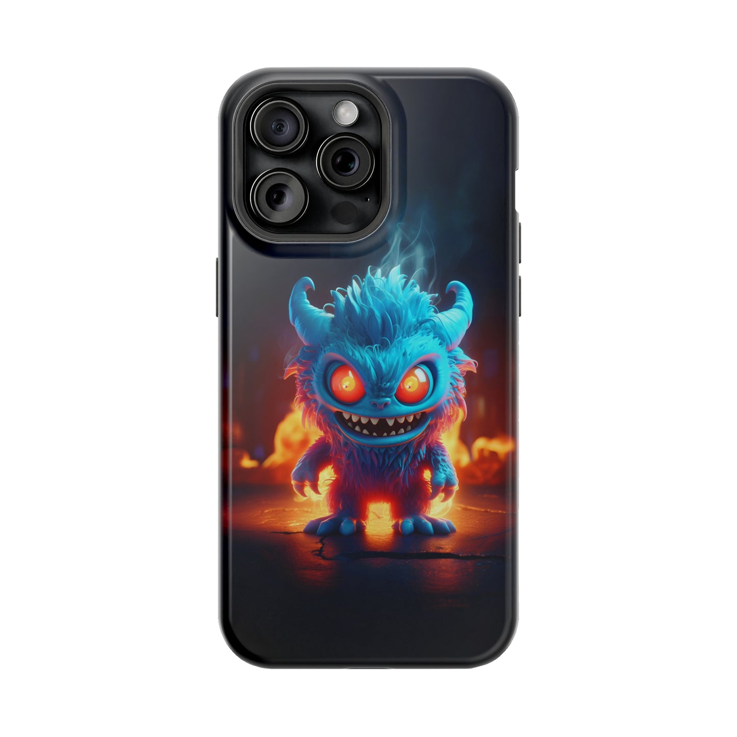 Fiery Monster (iPhone MagSafe Case)Revolutionize your iPhone's look and feel with RIMA Tough Phone Case – ultimate protection meets elegant style for iPhone 11-15. Grab yours now! 🛡️📱RimaGallery