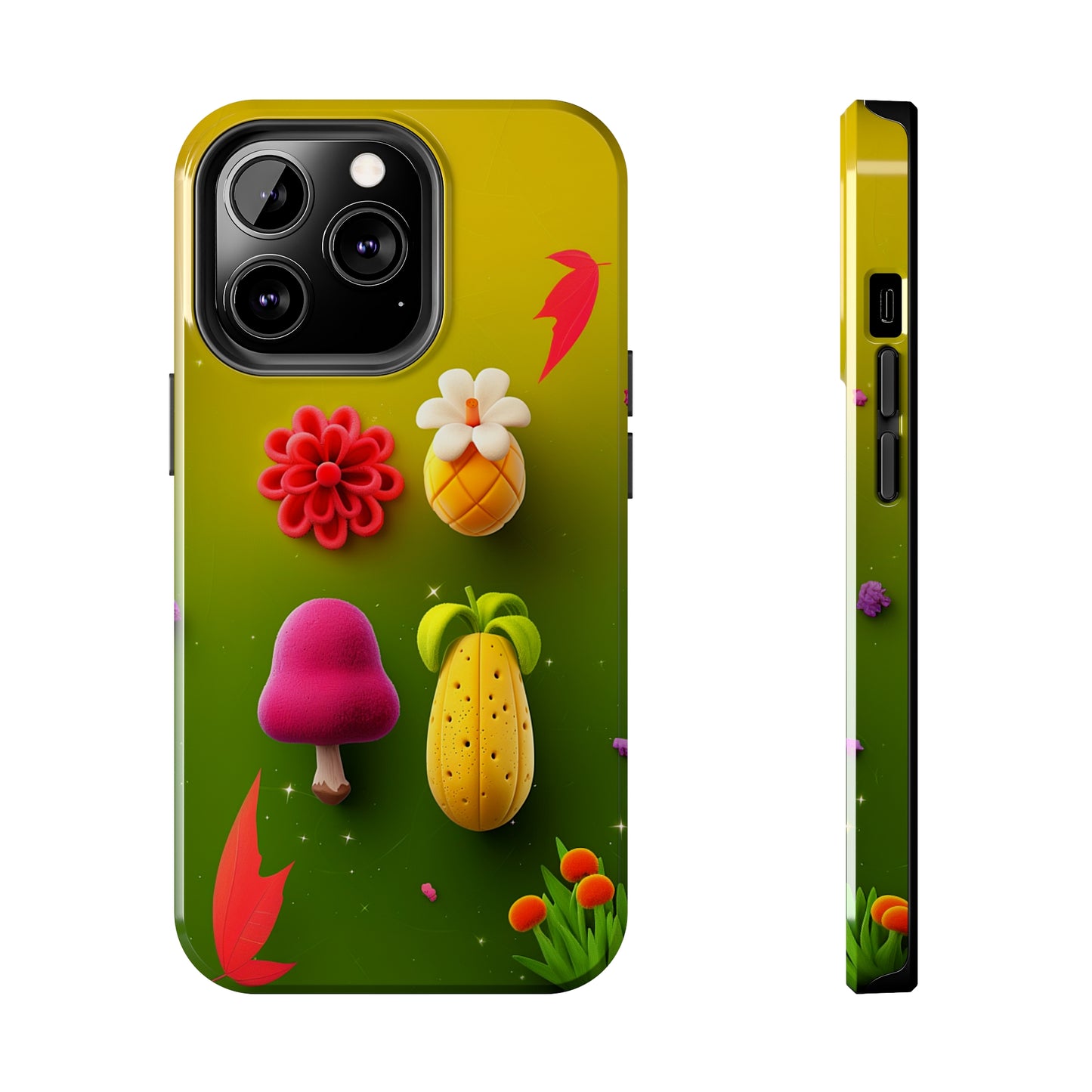 Whimsy Garden (iPhone Case 11-15)Secure your iPhone 11-15 with RIMA's durable case: Polycarbonate shell, rubber lining for shock absorption, and supports wireless chargingRimaGallery