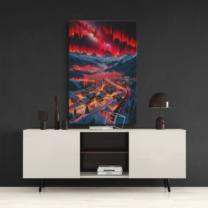 Aurora Village (Canvas)Aurora Village (Canvas  Matte finish, stretched, with a depth of 1.25 inches) Elevate your décor with RimaGallery’s responsibly made art canvases. Our eco-friendly mRimaGallery