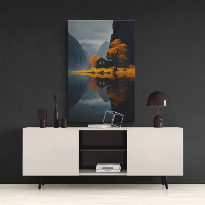 Autumn Mountain Solace (Canvas)Autumn Mountain Solace (Canvas  Matte finish, stretched, with a depth of 1.25 inches)
Struggling with low-quality canvases? Switch to RimaGallery! Our canvases are mRimaGallery