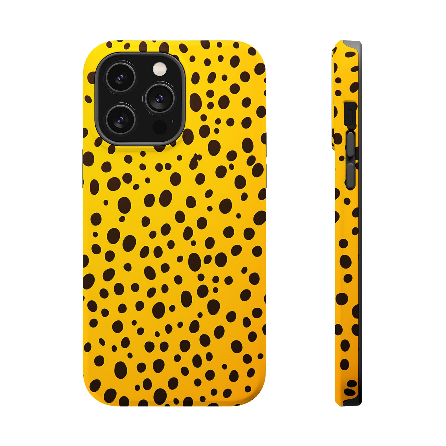 Dotted Delight - Yellow (iPhone MagSafe Case)Elevate your iPhone's style with a yellow surface with scattered dark dots and a MagSafe Case, offering robust protection, MagSafe compatibility, and a choice of matRimaGallery