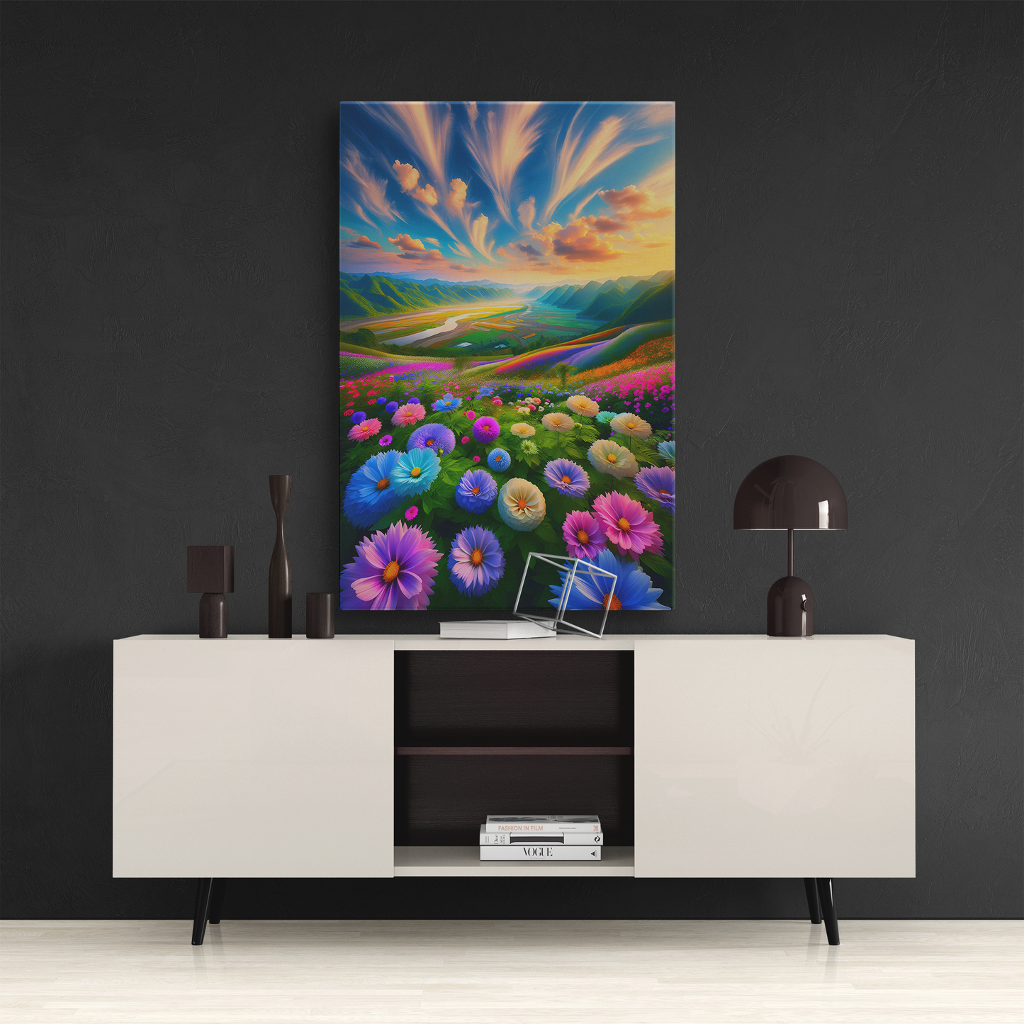 Blossom Valley Vista (Canvas)Blossom Valley Vista (Canvas  Matte finish, stretched, with a depth of 1.25 inches)
Elevate your space with RimaGallery's responsibly crafted canvases. Cotton/polyesRimaGallery
