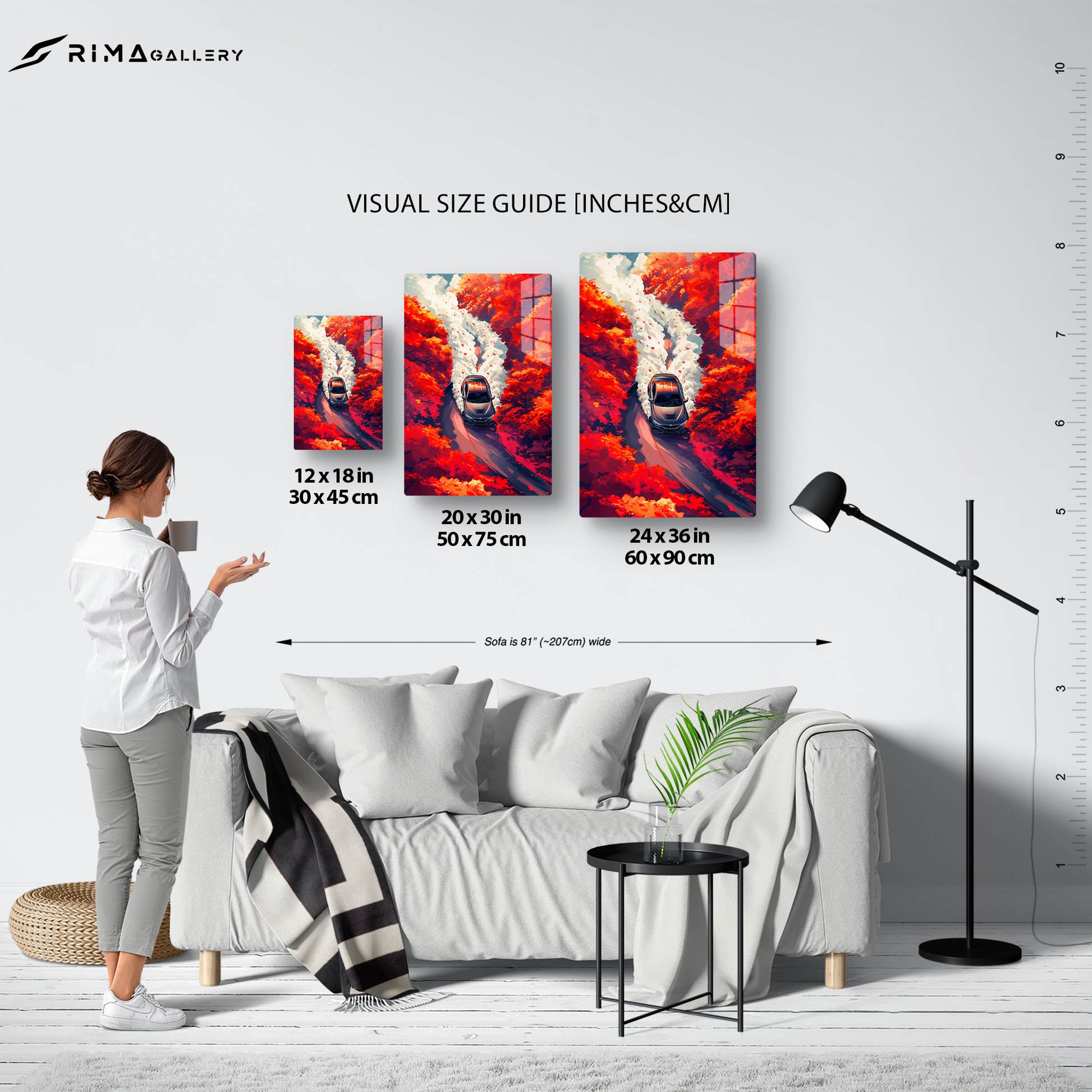 Autumn Drive (Acrylic)Step into the universe with an A drift car journey through a fiery autumnal forest. Acrylic art from RimaGallery. Experience the cosmos in your home with vibrant, etRimaGallery