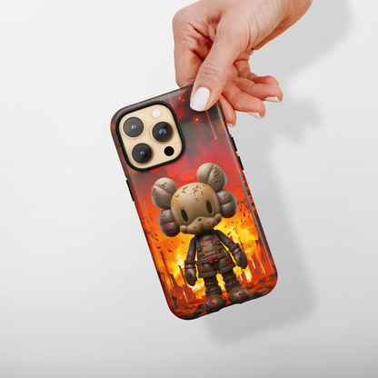 Zombie Bear (iPhone Case 11-15)Zombie Bear (iPhone Case 11-15) Customize Your World with Unique Art! 🎨 This delightful "Zombie Bear &amp; Doll Adventures: Black Edition" image isn't limited to juRimaGallery