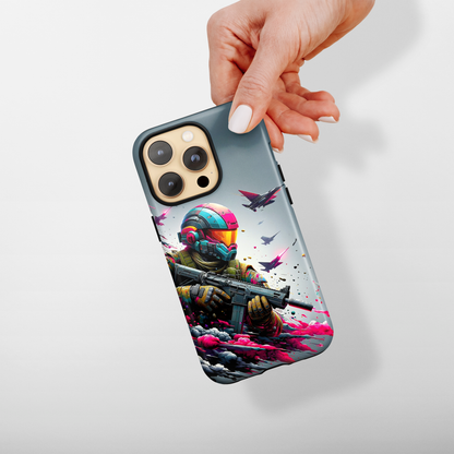 Spectrum Soldier (iPhone MagSafe Case)Spectrum Soldier MagSafe Durable Case: Style Meets Protection 📱✨
Upgrade your device with Rima Gallery's Spectrum Soldier MagSafe Durable Case. This case isn’t justRimaGallery