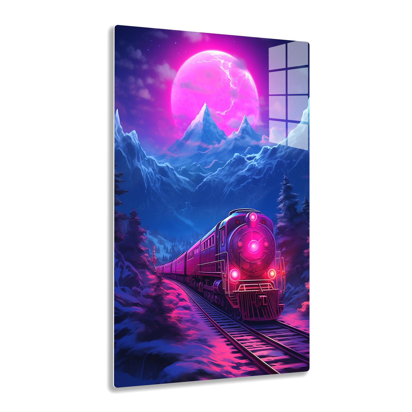 Lunar Express (Acrylic)Make a design statement with Lunar Express acrylic prints from RimaGallery. The sleek 1⁄4" acrylic material creates a glass-like illusion for your wall art. Printed RimaGallery