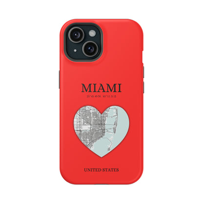 Miami Heartbeat - Red (iPhone MagSafe Case)Elevate your iPhone's style with the Miami Heartbeat Red MagSafe Case, offering robust protection, MagSafe compatibility, and a choice of matte or glossy finish. PerRimaGallery