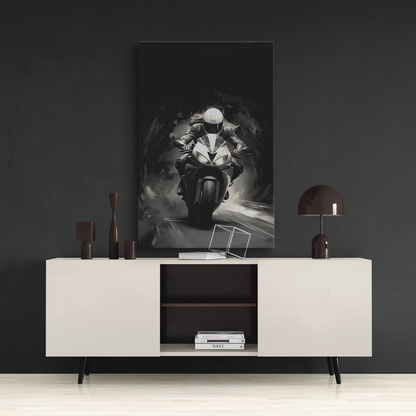 Female Night Biking (Canvas)Female Night Biking (Canvas  Matte finish, stretched, with a depth of 1.25 inches)
Struggling with low-quality canvases? Switch to RimaGallery! Our canvases are moreRimaGallery