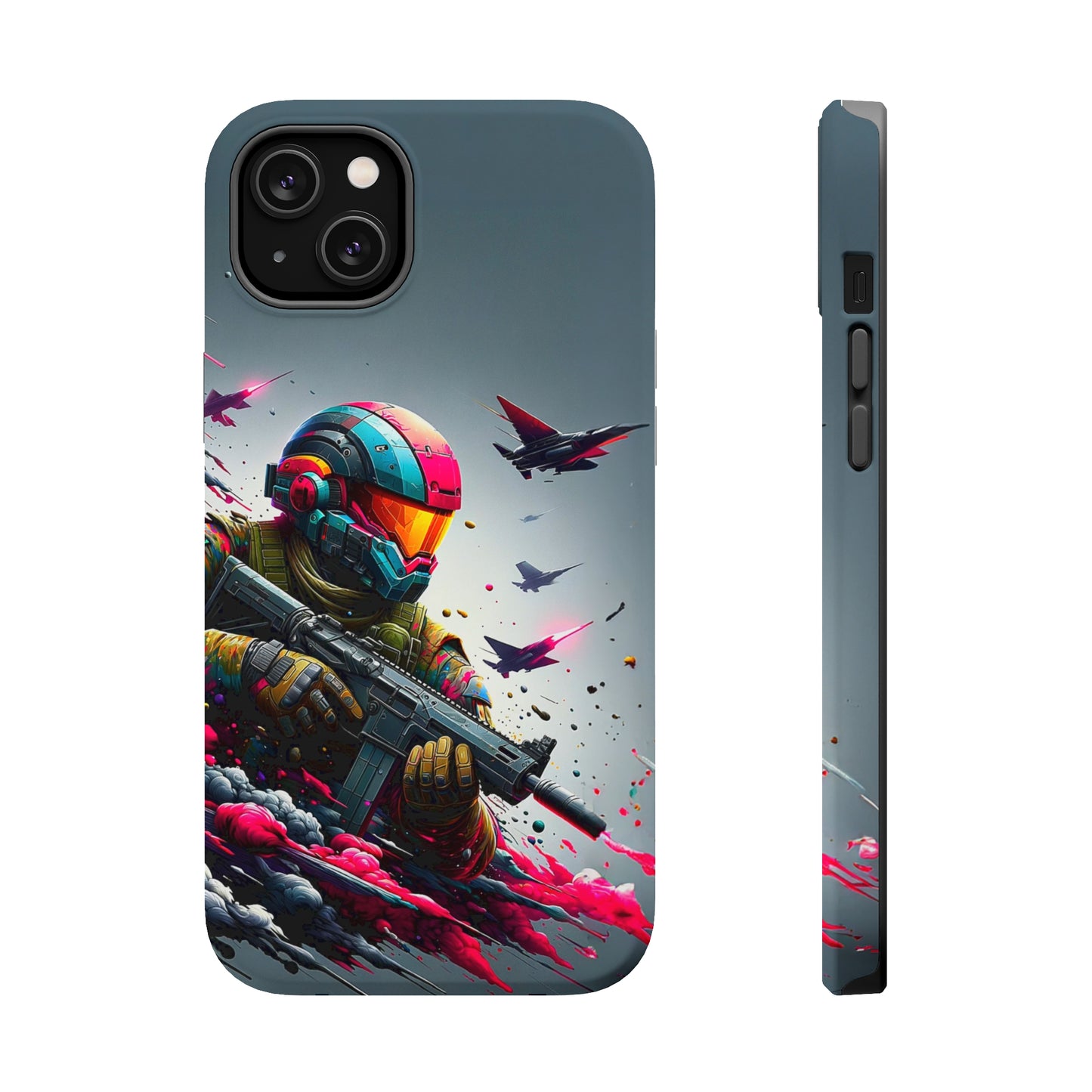 Spectrum Soldier (iPhone MagSafe Case)Spectrum Soldier MagSafe Durable Case: Style Meets Protection 📱✨
Upgrade your device with Rima Gallery's Spectrum Soldier MagSafe Durable Case. This case isn’t justRimaGallery