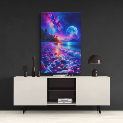 Moonglade Mirage (Canvas)Moonglade Mirage (Canvas  Matte finish, stretched, with a depth of 1.25 inches)Make an art statement with RimaGallery's ethically produced canvases. Sustainably sourRimaGallery