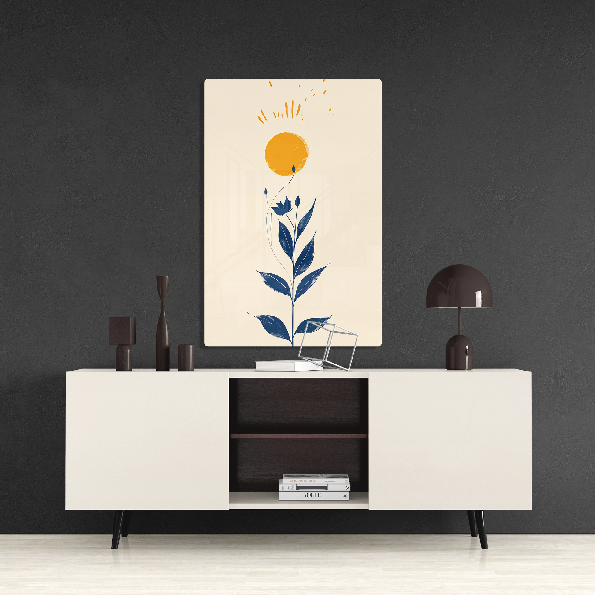 Radiant Petals (Acrylic)Make a statement with Radiant Petals acrylic prints. The 1⁄4" acrylic panel exudes the illusion of a smooth glass surface for vibrant artwork. Pre-installed hanging RimaGallery