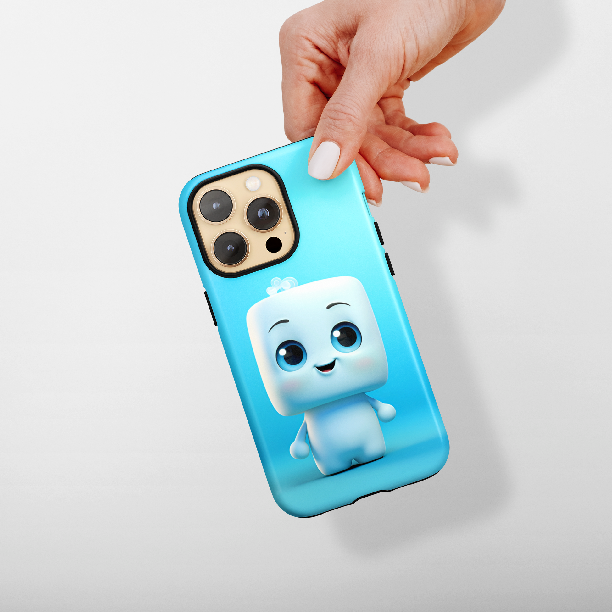 Marshmallow in Blue Sky (iPhone Case 11-15)Revolutionize your iPhone's look and feel with RIMA Tough Phone Case – ultimate protection meets elegant style for iPhone 11-15. Grab yours now! 🛡️📱RimaGallery